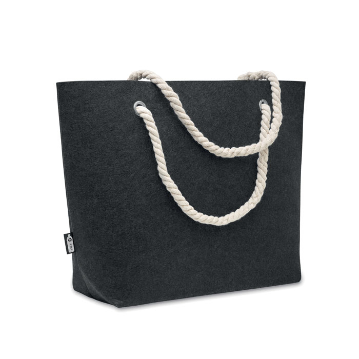 Sac de plage personnalisé en feutre rPET FELTSEA gris pierre